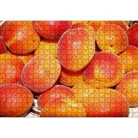 Cakapuzzle Tabakta Taze Şeftali ve Kayısılar Mdf 500 Parça Puzzle