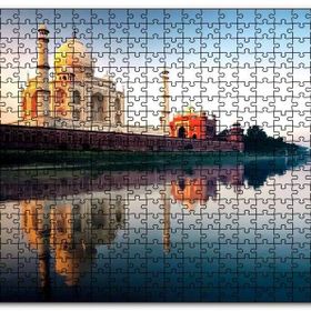 Cakapuzzle Tac Mahal ve Durgun Sudaki Aksi Mdf 255 Parça Puzzle