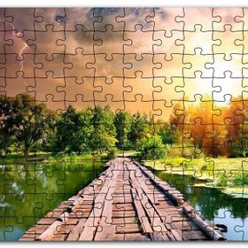 Cakapuzzle Tahta İskele Şimşekli Gökler ve Güneşli Hava Mdf 120 Parça Puzzle