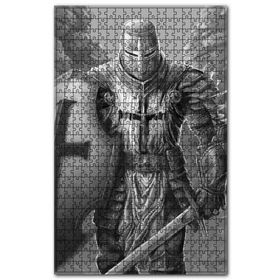 Cakapuzzle Tam Zırhlı Haçlı Askeri Siyah Beyaz Ahşap 500 Parça Puzzle