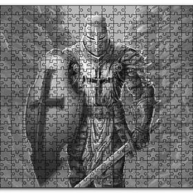Cakapuzzle Tam Zırhlı ve Silahlı Haçlı Şövalyesi Karakalem Mdf 500 Parça Puzzle