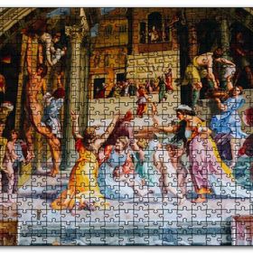Cakapuzzle Tarihi Bina Duvar Resmi Mdf 120 Parça Puzzle