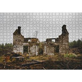 Cakapuzzle Taş Evin Yıkıntıları 120 Parça Ahşap Puzzle