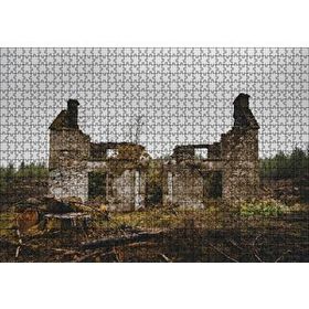 Cakapuzzle Taş Evin Yıkıntıları Mdf 1000 Parça Puzzle
