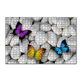 Cakapuzzle Taşların Üzerinde Renkli Kelebekler 120 Parça Ahşap Puzzle