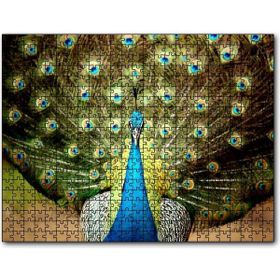 Cakapuzzle Tavus Kuşu Mavili Yeşilli Mdf 120 Parça Puzzle