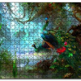 Cakapuzzle Tavuskuşları ve Fantastik Orman Mdf 1000 Parça Puzzle