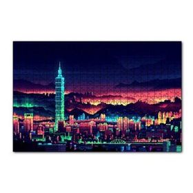 Cakapuzzle Tayvan Taipei Gece Manzarası Artwork Puzzle