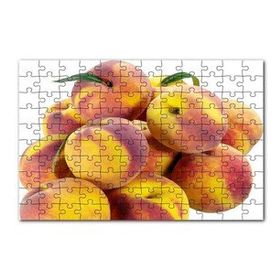 Cakapuzzle Taze Şeftaliler Beyaz Zemin 120 Parça Ahşap Puzzle