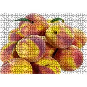 Cakapuzzle Taze Şeftaliler Beyaz Zemin 120 Parça Ahşap Puzzle