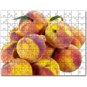 Cakapuzzle Taze Şeftaliler Beyaz Zemin Mdf 255 Parça Puzzle
