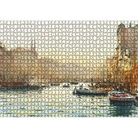 Cakapuzzle Tekne Şehir Manzara 120 Parça Ahşap Puzzle