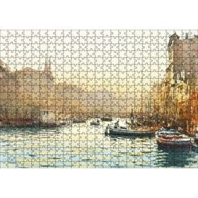 Cakapuzzle Tekne Şehir Manzara 120 Parça Ahşap Puzzle