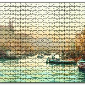 Cakapuzzle Tekne Şehir Manzara Mdf 120 Parça Puzzle