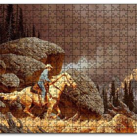 Cakapuzzle Teksas Yanlız Kovboy Görseli 1 Mdf 120 Parça Puzzle