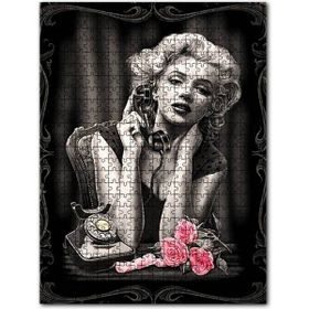 Cakapuzzle Telefonda Marilyn Monroe Görseli Ahşap 500 Parça Puzzle