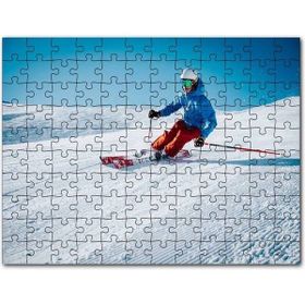Cakapuzzle Tepeden İnen Kayakçı Siporu Mdf 120 Parça Puzzle