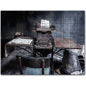 Cakapuzzle Terkedilmiş Daktilo Görseli Mdf 1000 Parça Puzzle