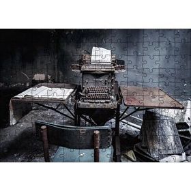 Cakapuzzle Terkedilmiş Daktilo Görseli Mdf 120 Parça Puzzle