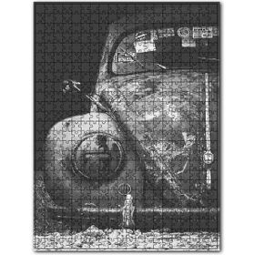 Cakapuzzle Terkedilmiş Eski Volkswagen Tosbağa Siyah Beyaz 120 Parça Puzzle