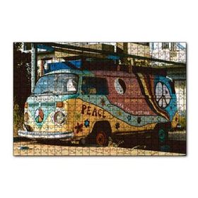 Cakapuzzle Terkedilmiş Hippi Minibüs 120 Parça Ahşap Puzzle