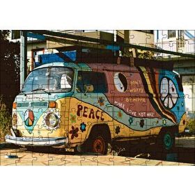 Cakapuzzle Terkedilmiş Hippi Minibüs 120 Parça Ahşap Puzzle