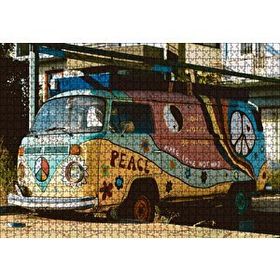 Cakapuzzle Terkedilmiş Hippi Minibüs Mdf 1000 Parça Puzzle