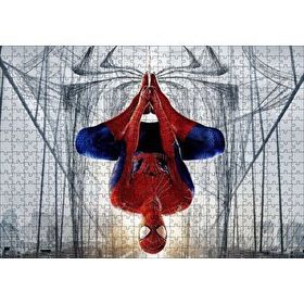 Cakapuzzle Ters Asılı Duran Spider Man 120 Parça Ahşap Puzzle