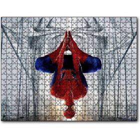 Cakapuzzle Ters Asılı Duran Spider Man Mdf 120 Parça Puzzle