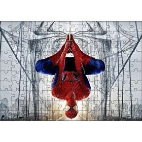 Cakapuzzle Ters Asılı Duran Spider Man Mdf 120 Parça Puzzle