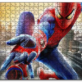 Cakapuzzle the Amazing Spider Man 2 Ağ Atışı Ahşap 1000 Parça Puzzle