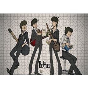 Cakapuzzle The Beatles Karikatürize Çizim Mdf 500 Parça Puzzle