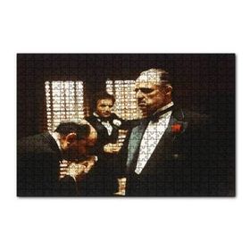 Cakapuzzle The Godfather Marlon Brando El Öpme Sahnesi 120 Parça Ahşap Puzzle