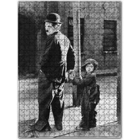 Cakapuzzle The Kid Charles Chaplin ve Jackie Coogan 120 Parça Mdf Puzzle