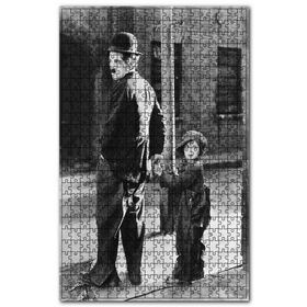 Cakapuzzle the Kid Charles Chaplin ve Jackie Coogan Ahşap 255 Parça Puzzle