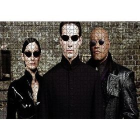 Cakapuzzle The Matrix Neo Trinity ve Morpheus 120 Parça Ahşap Puzzle
