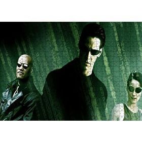 Cakapuzzle The Matrix Neo Trinity ve Morpheus Full Renkli 120 Parça Ahşap Puzzle