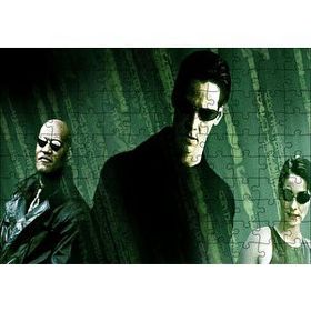 Cakapuzzle The Matrix Neo Trinity ve Morpheus Full Renkli 120 Parça Ahşap Puzzle