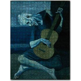Cakapuzzle the Old Guitarist 1903 By Pablo Picasso Ahşap 500 Parça Puzzle