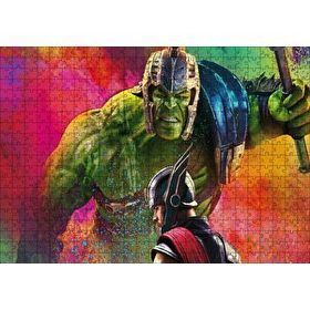 Cakapuzzle Thor ve Hulk 120 Parça Ahşap Puzzle