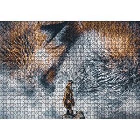 Cakapuzzle Tilki Gözü ve İnsan İllüstrasyon 120 Parça Ahşap Puzzle