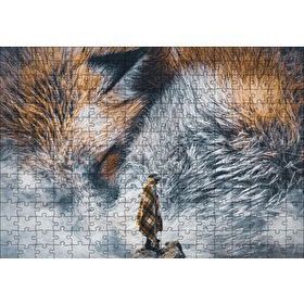 Cakapuzzle Tilki Gözü ve İnsan İllüstrasyon 120 Parça Ahşap Puzzle