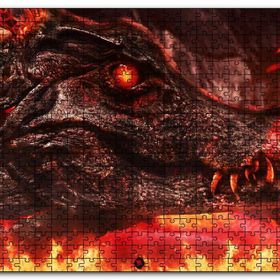 Cakapuzzle Timsah ve Cehennemi Lavlar Mdf 1000 Parça Puzzle