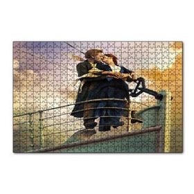 Cakapuzzle Titanic Rose ve Jack Güvertede 120 Parça Ahşap Puzzle