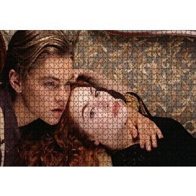 Cakapuzzle Titanic Rose ve Jack Kanepede 120 Parça Ahşap Puzzle