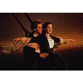 Cakapuzzle Titanic Rose ve Jack Uçuyor 120 Parça Ahşap Puzzle