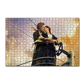Cakapuzzle Titanik Öpücüğü Bulutlar Gemi Görseli 120 Parça Ahşap Puzzle