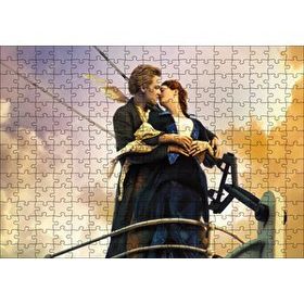 Cakapuzzle Titanik Öpücüğü Bulutlar Gemi Görseli 120 Parça Ahşap Puzzle
