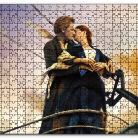 Cakapuzzle Titanik Öpücüğü Bulutlar Gemi Görseli Mdf 1000 Parça Puzzle