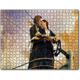 Cakapuzzle Titanik Öpücüğü Bulutlar Gemi Görseli Mdf 1000 Parça Puzzle